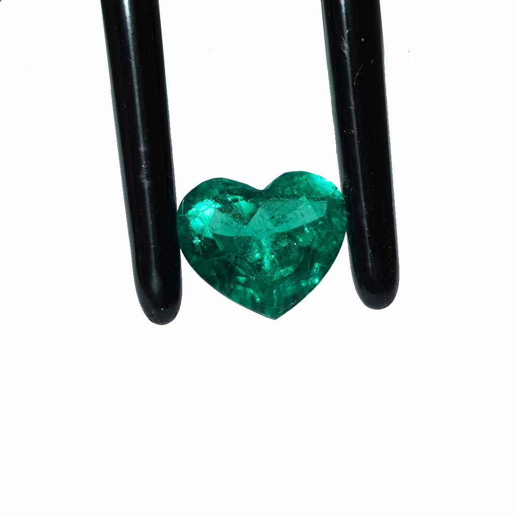 1,38 ct Muzo Corazón Cortado