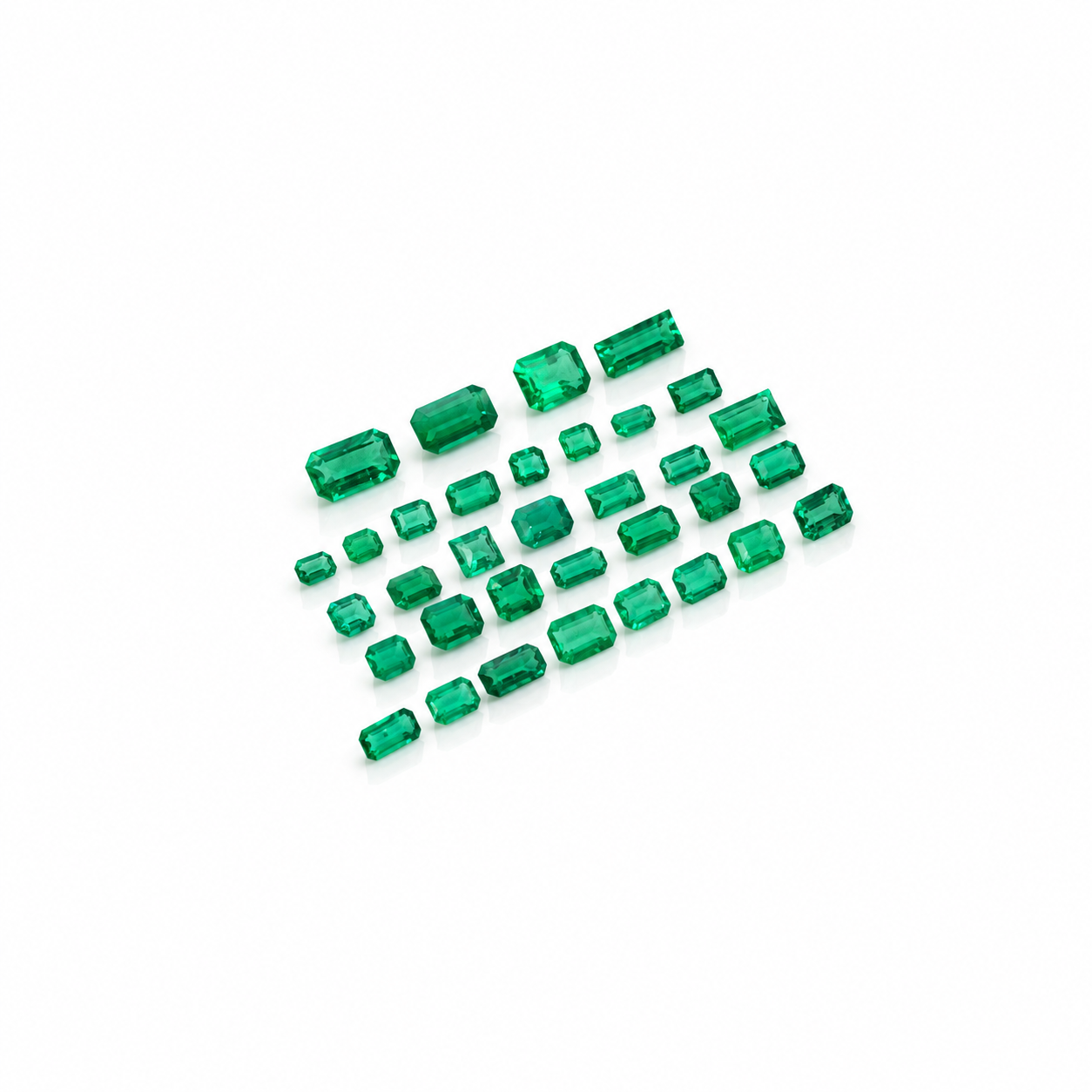 4,14 ct 34 esmeraldas de Muzo