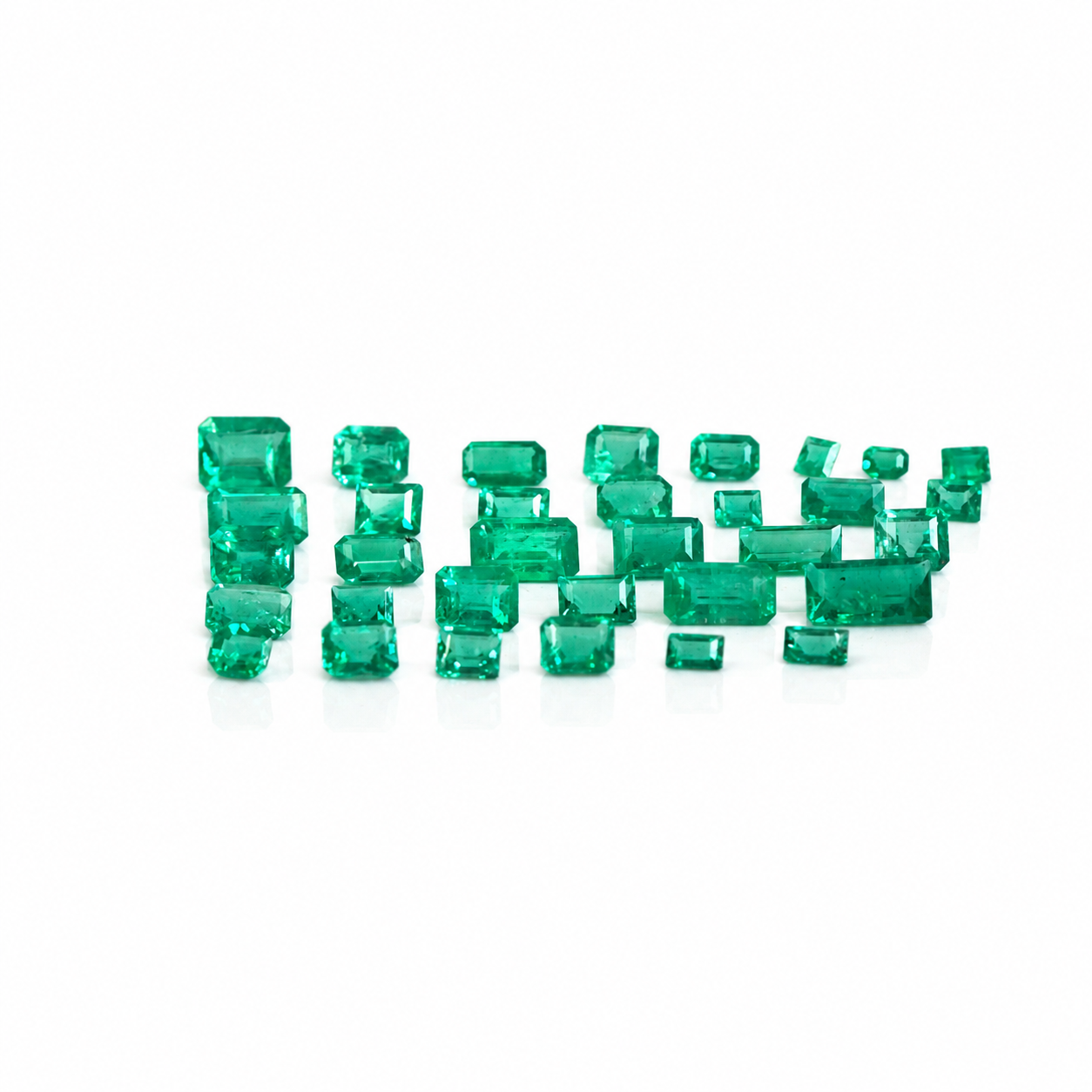 5,42 ct 33 esmeraldas de Muzo