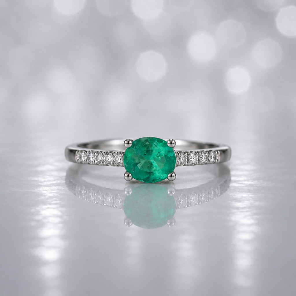 Anillo Aurora Verde Compromiso