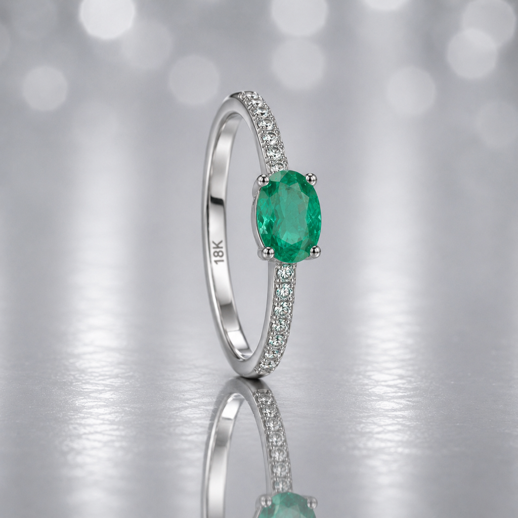 Anillo Aurora Verde Compromiso