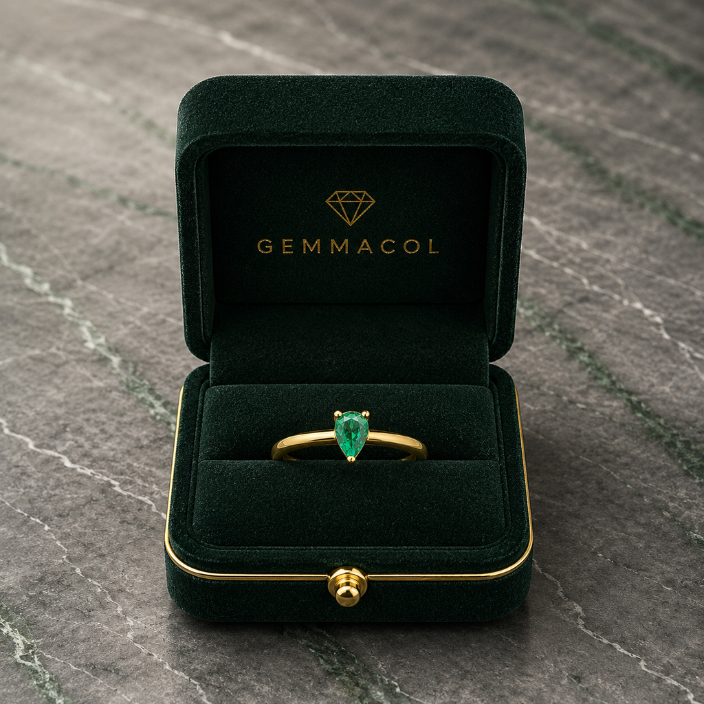 Anillo Gota Esmeralda