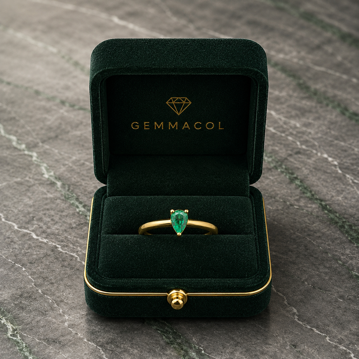 Anillo Gota Esmeralda
