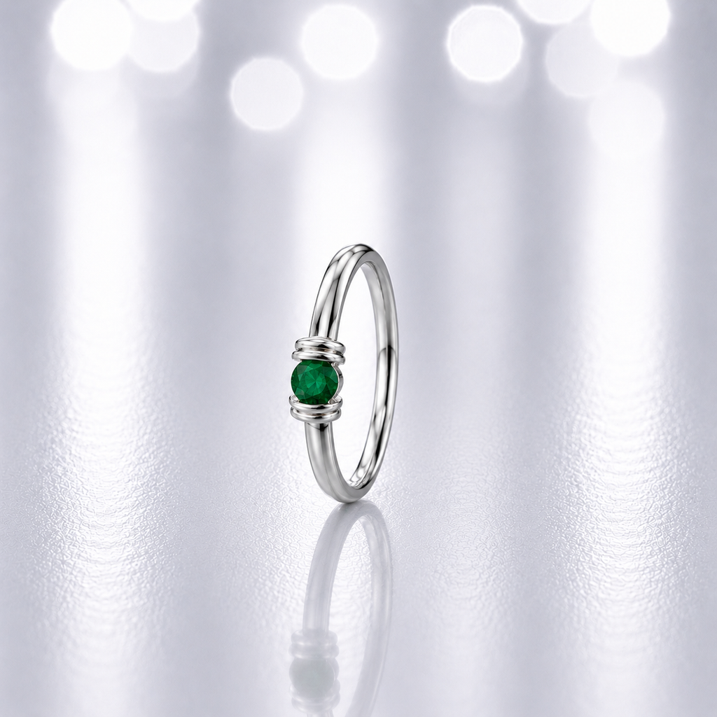 Anillo Abrazo Esmeralda del Destino