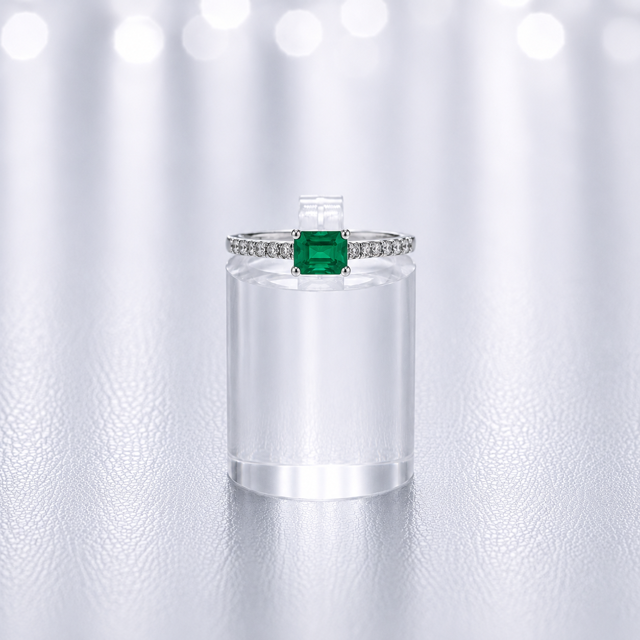 Anillo Herencia Real en Verde y Diamante