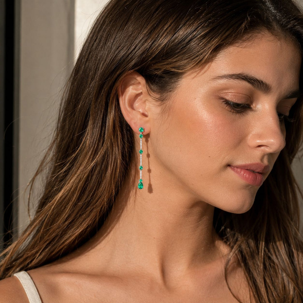 Pendientes Monaco Emerald