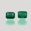 Muzo de talla esmeralda de 0,66 y 0,65 ct